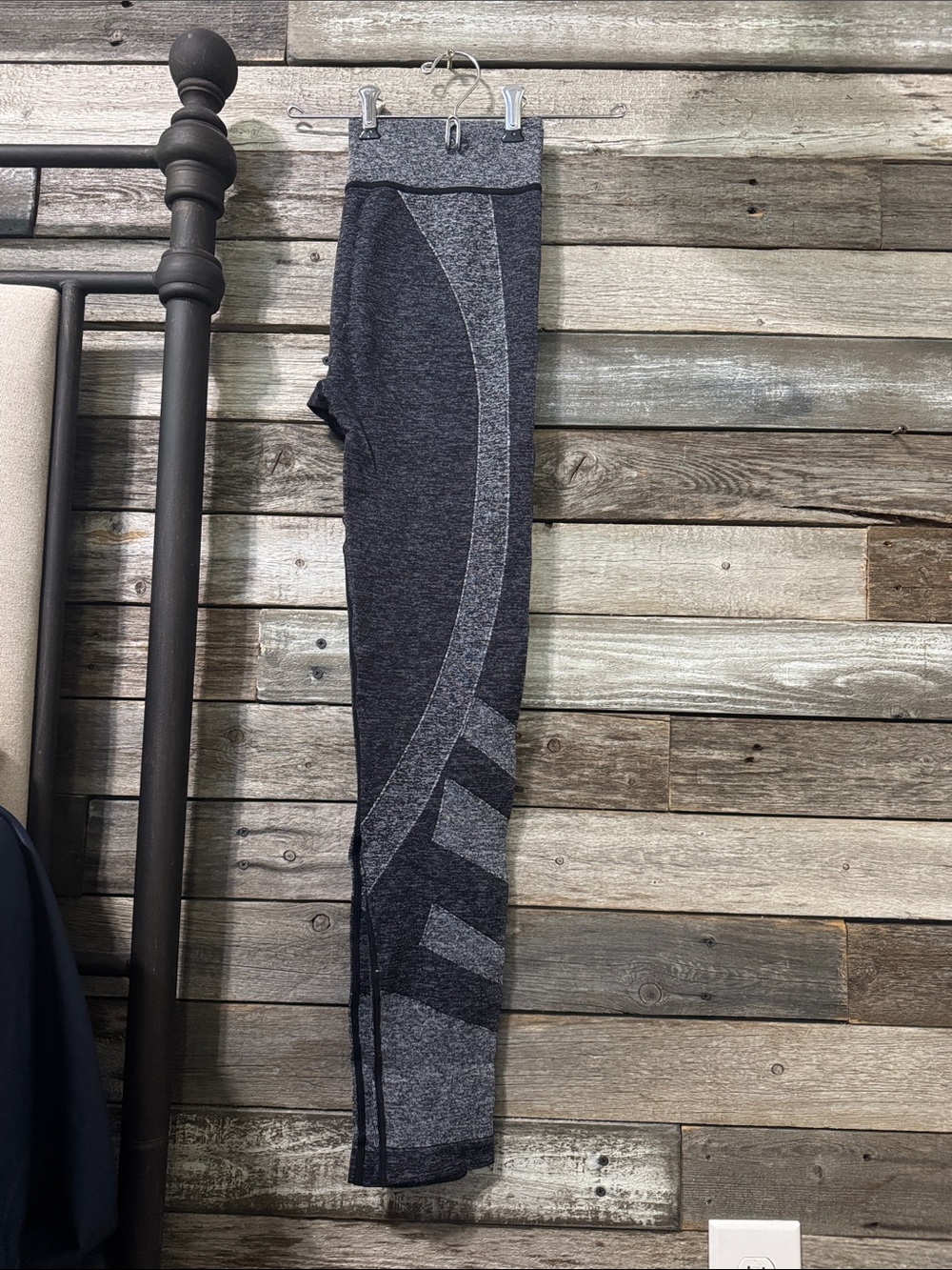 bcg Dark Gray & Light Gray Patterned Leggings
